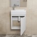Тумба с раковиной Uperwood Tanos 40 см, подвесная, белая матовая KTanos40W