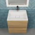 Тумба с раковиной Uperwood Barsa 50 см, подвесная, белая/дуб сонома 29830205646