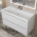 Тумба с раковиной Uperwood Tanos 100 см, подвесная, белая матовая 291020229