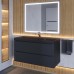 Тумба с раковиной Uperwood Tanos-Classic Quartz 100 см, подвесная, черная/уголь 3930421701