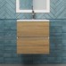 Тумба с раковиной Uperwood Barsa 50 см, подвесная, белая/дуб сонома 29830205646