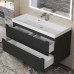 Тумба с раковиной Uperwood Tanos 100 см, подвесная, черная матовая 291020256