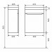 Тумба с раковиной Uperwood Tanos 40 см, подвесная, черная матовая KTanos40B