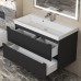 Тумба с раковиной Uperwood Tanos 90 см, подвесная, черная матовая 291020255