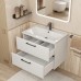 Тумба с раковиной Uperwood Foster New 70 см, подвесная, белая матовая KFosterNEW70w