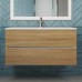 Тумба с раковиной Uperwood Barsa 100 см, подвесная, белая/дуб сонома 293020535
