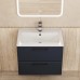 Тумба с раковиной Uperwood Foster New 60 см, подвесная, черная матовая KFosterNEW60b