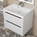 Тумба с раковиной Uperwood Tanos 60 см, подвесная, белая матовая/графит 29111020229