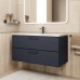 Тумба с раковиной Uperwood Foster New 100 см, подвесная, черная матовая KFosterNEW100b