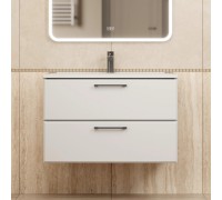 Тумба с раковиной Uperwood Foster New 80 см, подвесная, белая матовая KFosterNEW80w