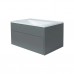 Тумба с раковиной Uperwood Lotus Premium 80 см, подвесная, серая/матовая 39340207462