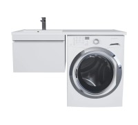 Тумба с раковиной Uperwood Magenta 60/120 см, подвесная, белая/матовая, выдвижной ящик, левая 51930205153