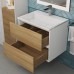 Тумба с раковиной Uperwood Barsa 60 см, подвесная, белая/дуб сонома 2930205646
