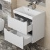 Тумба с раковиной Uperwood Tanos 50 см, подвесная, белая матовая/графит 29111020236