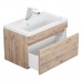 Тумба с раковиной Uperwood Eva 60 см, подвесная, Крафт Табачный 3930313469
