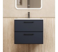 Тумба с раковиной Uperwood Foster New 60 см, подвесная, черная матовая KFosterNEW60b