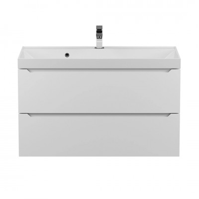 Тумба с раковиной Uperwood Tanos 90 см, подвесная, белая матовая 291020228