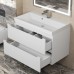 Тумба с раковиной Uperwood Tanos 80 см, подвесная, белая матовая 291020227