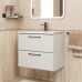 Тумба с раковиной Uperwood Foster New 60 см, подвесная, белая матовая KFosterNEW60w