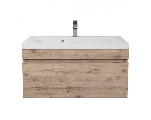 Тумба с раковиной Uperwood Eva 75 см, подвесная, Крафт Табачный 3930313471