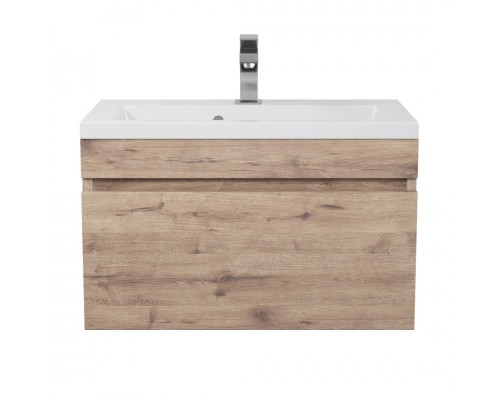 Тумба с раковиной Uperwood Eva 60 см, подвесная, Крафт Табачный 3930313469