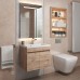 Тумба с раковиной Uperwood Eva 50 см, подвесная, Крафт Табачный 3930313467