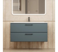 Тумба с раковиной Uperwood Foster New 100 см, подвесная, серый графит KFosterNEW100g