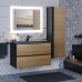 Шкаф-пенал Uperwood Barsa подвесной, черный/дуб сонома 293020545