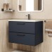 Тумба с раковиной Uperwood Foster New 70 см, подвесная, черная матовая KFosterNEW70b