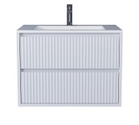 Тумба с раковиной Uperwood Next Premium 70 см, подвесная, 2 ящика, белая 3930205165