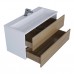 Тумба с раковиной Uperwood Barsa 100 см, подвесная, белая/дуб сонома 293020535