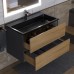 Тумба с раковиной Uperwood Barsa 80 см, подвесная, черная/дуб сонома, раковина черная 298301043