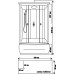 Душевая кабина Водный Мир (80*120*215) высокий поддон, задние стекла белые, передние стекла матовые, ВМ-8310