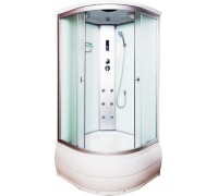 Душевая кабина Водный Мир (100*100*215) высокий поддон, задние стекла белые, передние стекла белые рифлёные ВМ-888Е (100)