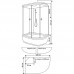 Душевая кабина Водный Мир (80*120*215) комфорт, высокий поддон,зад. стекла белые/черные, перед. стекла белые матовые/тонированные, правая ВМ-886 E КОМ
