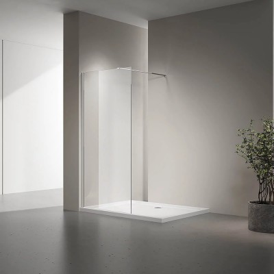 Душевая перегородка Veconi Korato KR-72 110х200 KR72-110-01-C8 профиль хром, стекло прозрачное
