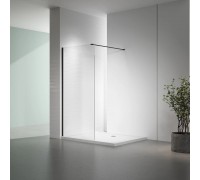 Душевая перегородка Veconi Korato KR-72B 100х200 KR72B-100-01-C7 профиль черный/матовый, стекло прозрачное