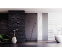Душевая перегородка Veconi Korato KR-81BT 100х200 KR81BT-100-05-C8 профиль черный/матовый, стекло тонированное