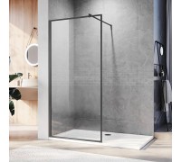 Душевая перегородка Veconi Korato KR-81GR 100х200 KR81GR-100-01-C8 профиль брашированный графит, стекло прозрачное