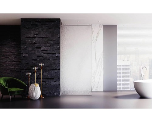 Душевая перегородка Veconi Korato KR-81R 100х200 KR81R-100-06-C8 профиль хром, стекло дождь
