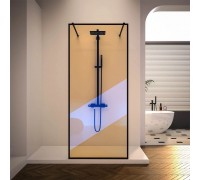 Душевая перегородка Veconi Korato KR-90BC 100х200 KR90BC-100-09-C4 профиль черный/матовый, стекло хамелеон
