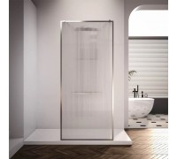 Душевая перегородка Veconi Korato KR-90F 100х200 KR90F-100-08-C4 профиль хром, стекло рифленое осветлённое