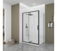 Душевой уголок Veconi Ottimo P20SP B 120х80х190 OP20B-SP-12080-01-C9 профиль черный/матовый, стекло прозрачное