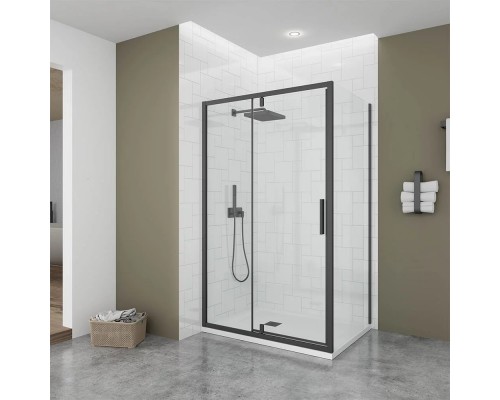 Душевой уголок Veconi Ottimo P20SP B 120х80х190 OP20B-SP-12080-01-C9 профиль черный/матовый, стекло прозрачное