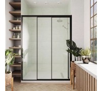 Душевая дверь Veconi Premium Prato 300 B-L 100x200 PR3/L-100-01-B-C4 профиль черный/матовый, стекло прозрачное