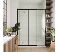 Душевая дверь Veconi Premium Prato 300 B-R 100x200 PR3/R-100-01-B-C4 профиль черный/матовый, стекло прозрачное