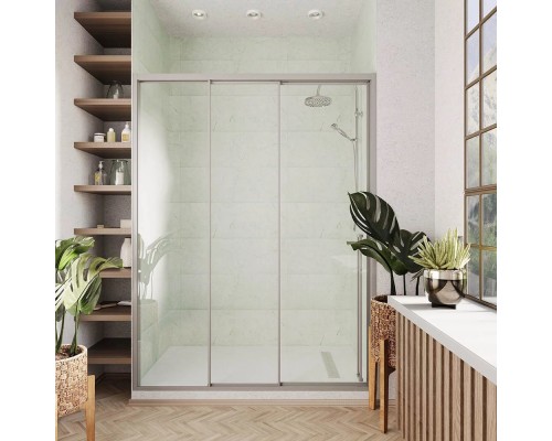 Душевая дверь Veconi Premium Prato 300 CH-L 100x200 PR3/L-100-01-CH-C4 профиль хром, стекло прозрачное