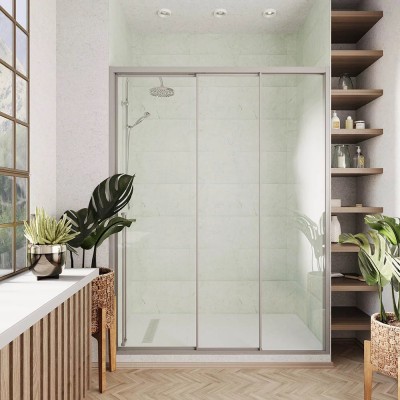 Душевая дверь Veconi Premium Prato 300 CH-R 160x200 PR3/R-160-01-CH-C4 профиль хром, стекло прозрачное