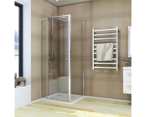 Душевой уголок Veconi Rovigo RV-026 100х100х195 RV026-100100-01-C8 профиль хром, стекло прозрачное
