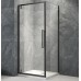 Душевой уголок Veconi Rovigo RV-033B 90x90х195 RV033B-9090-01-C7 профиль чёрный/матовый, стекло прозрачное (дверь VN-33B + боковая панель KP-12B)